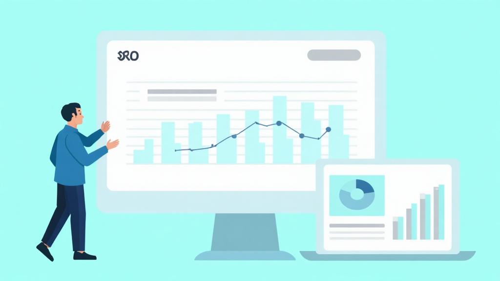 SEO for mental health practices – analytics dashboard showing keyword rankings and organic traffic growth
